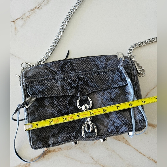 Rebecca Minkoff Sunday Blue Snake Mini Bag Leather - Picture 11 of 16